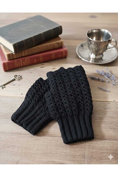 Duru Elegance El Örgüsü Sımsıcak Parmaksız Örgü Eldiven