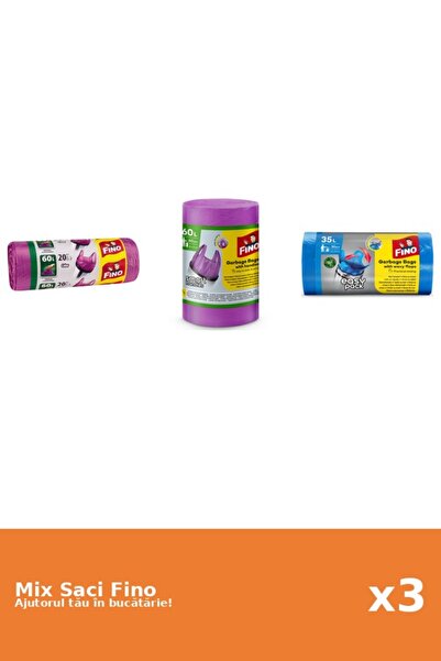 Fino Set 3 Saci Fino: 1x 20 buc, 1x 60l, 1x 30 buc