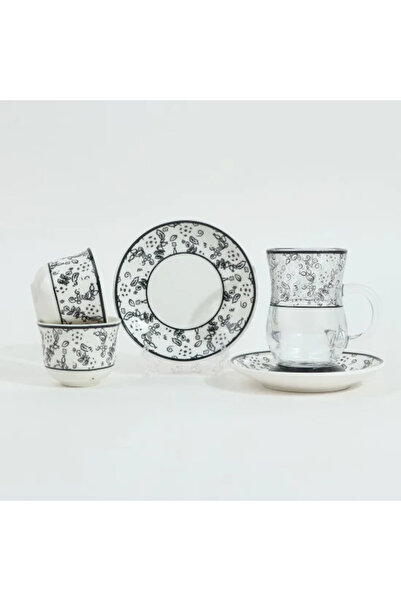 Generic Porcelain Tea and Coffee Cup Set - 36 Pieces