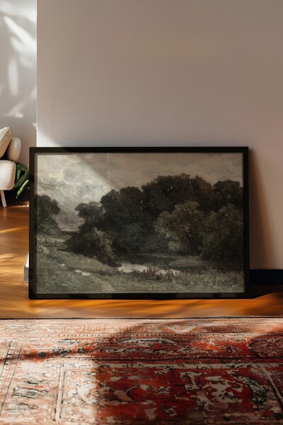 Postifull Tablou vintage, poster cu cadru negru, decor de perete vintage