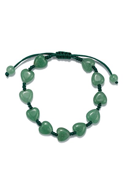 XTERRA Brățară inimă din aventurină verde, lucrată manual, pentru abundență