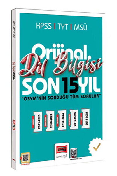 Yargı Yayınları Yargı 2026 KPSS TYT MSÜ Orijinal Dil Bilgisi Son 15 Yıl Çıkmı...