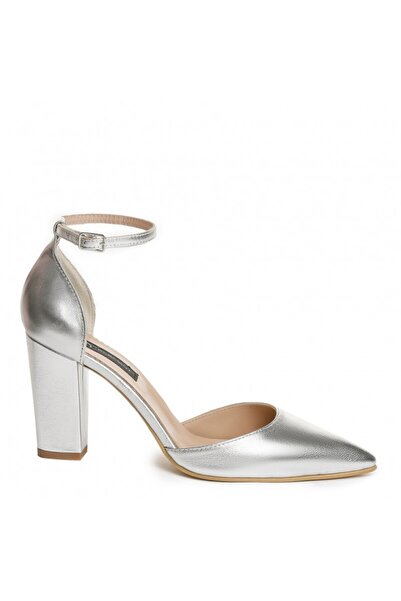 The 5th Element Bridal shoes genuine leather Silver Urban Block Pumps