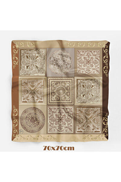 tuaipek Çini Sırrı Desen 70*70cm Bandana/Fular