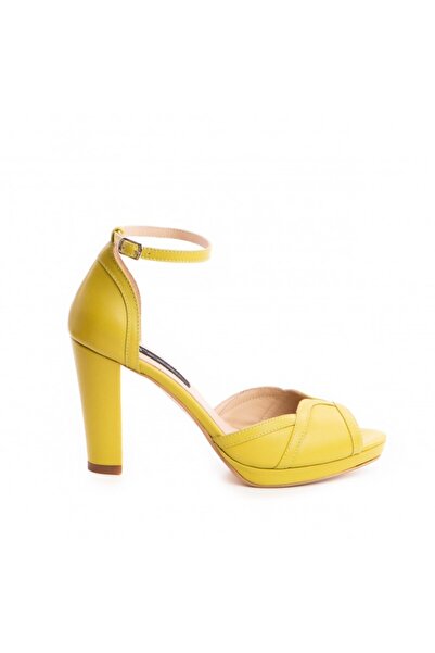 The 5th Element Lime Anya natural leather bridal sandals