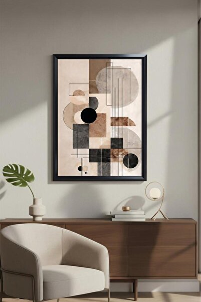 LUXRN Pictură murală înrămată decorativă cu model botanic abstract modern, im...