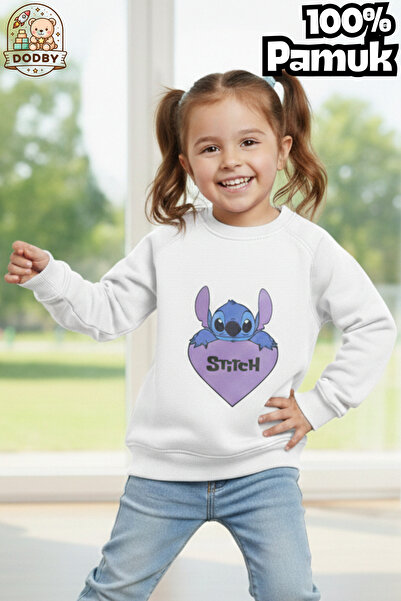 DODBY Stitch Sweatshirt Soft Fleece Inside Sweatshirt Boys' Outfit Girls' Out...