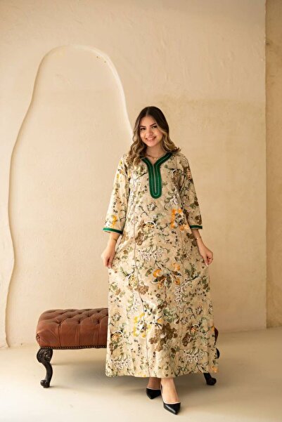 Greenko New floral print jalabiya