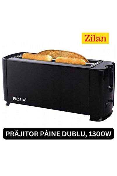 Zilan Double Toaster - 1300W, 2 Slots, 4 Slices, 6 Levels, Automatic Shut-Off...