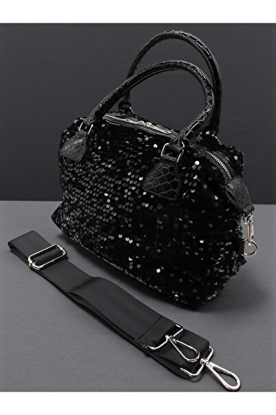 HFKY Γυναικεία τσάντα χειρός και ώμου. Τσάντα ώμου με κεντημένες πούλιες.