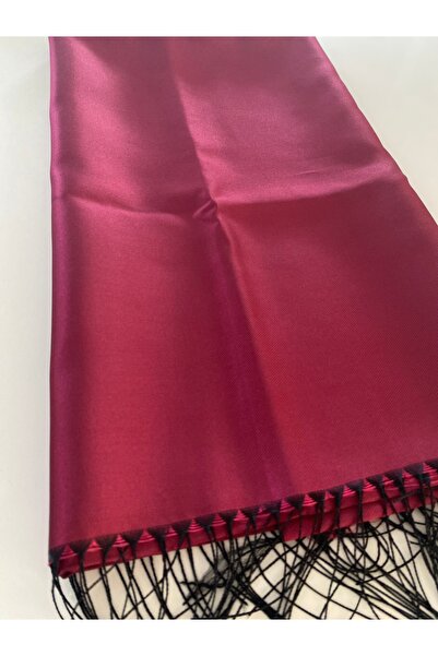 Bohemian Burgundy Double-Sided Silk Shawl