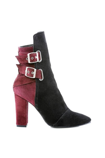 The 5th Element Women's Boots Natural Leather Black Burgundy Rock the City