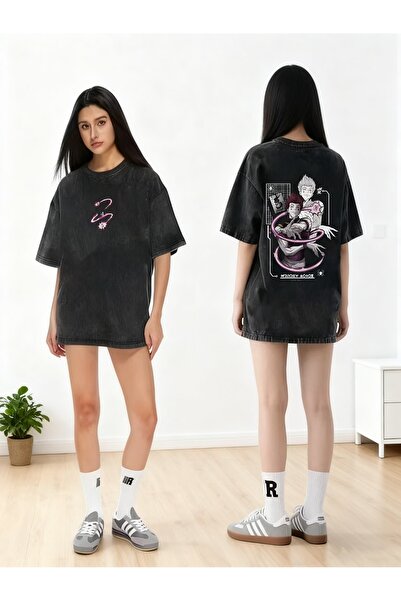 ship master Unisex Acid Washed supradimensionat tricou – Bumbac, potrivire co...