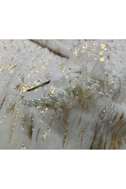 Lissa Aksesuar Agrafă de păr tip coroană de mireasă, cu flori și perle, de cu...