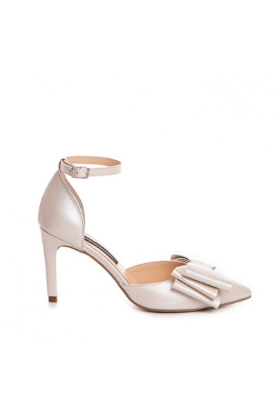 The 5th Element Pantofi Piele Naturala Dama Urban Ivoire cu funda