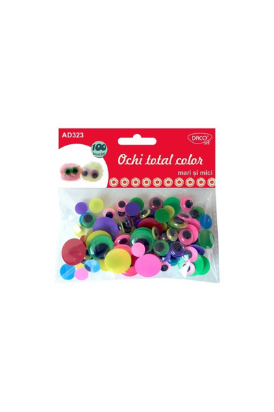 daço Accesorii craft - AD323 Ochi total color mari si mici DACO
