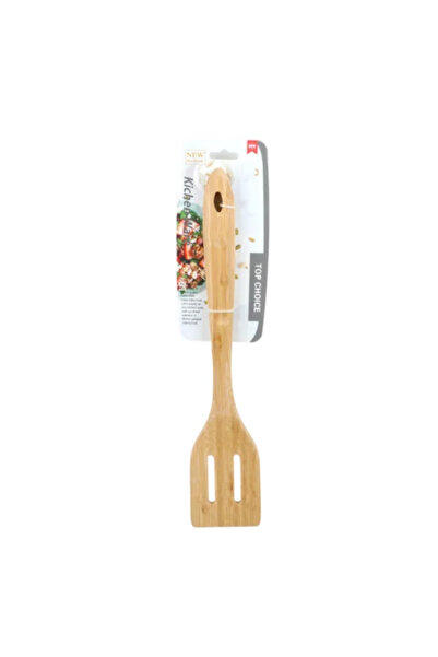Generic Wooden Slotted Cooking Spoon - Light
