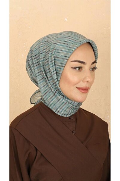 locella Lo'cella Pamuklu Soft Eşarp 4528-11 Su Yeşili