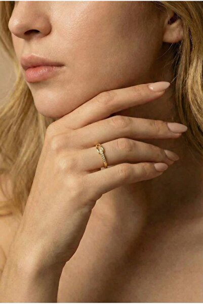 Liviena خاتم زوا الذهبي الفولاذي