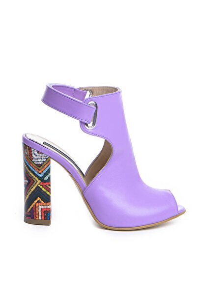 The 5th Element Sandale piele toc gros Single Strap Lila multicolor