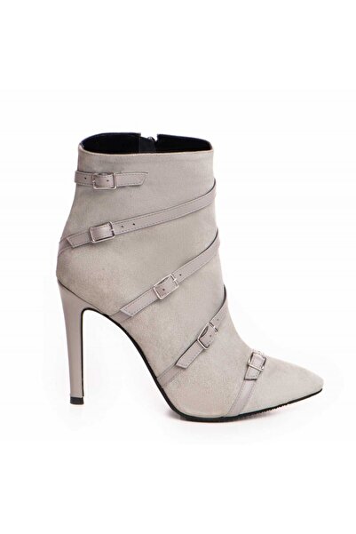 The 5th Element Women's Ankle Boots Natural Leather Gray Micaela