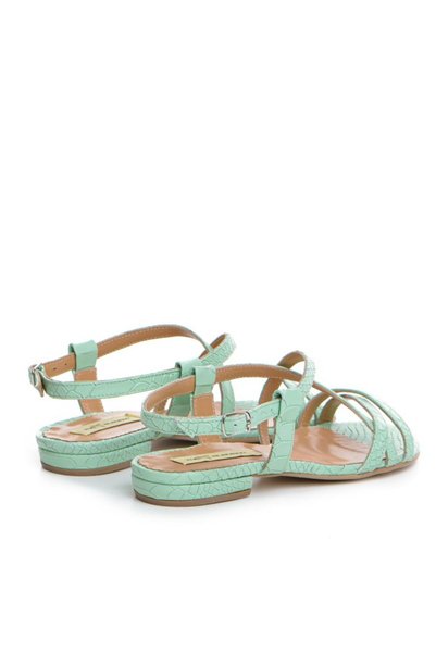 The 5th Element Sandale dama piele fara toc Verde Georgie