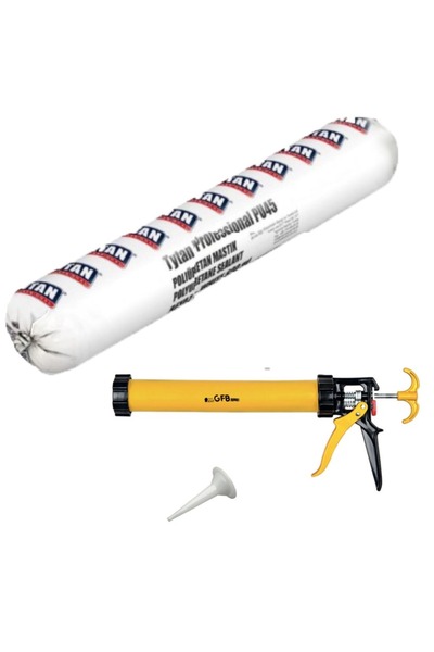 TYTAN Pu 45 Beyaz Oto Sosis Mastik 600 ML + Sosis Tabancası ile birlikte