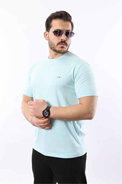 comstar Ανδρικό κοντομάνικο καλοκαιρινό μπλουζάκι με λαιμόκοψη και στενή εφαρ...