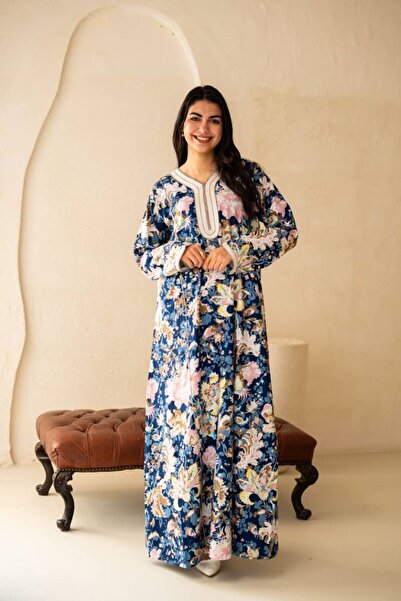 Greenko Floral patterned jalabiya for Ramadan evenings