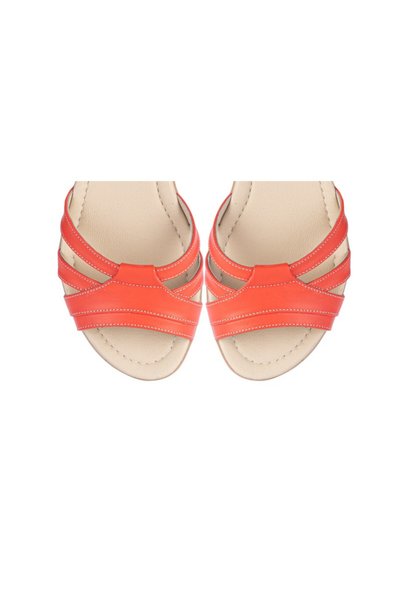 The 5th Element Sandale dama piele fara toc Portocaliu Amy