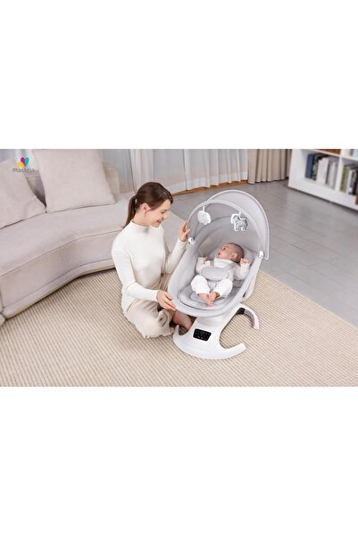 Mastella Baby Rocking Chair with Mosquito Net and Mesh Sides – Safe Sleeping ...