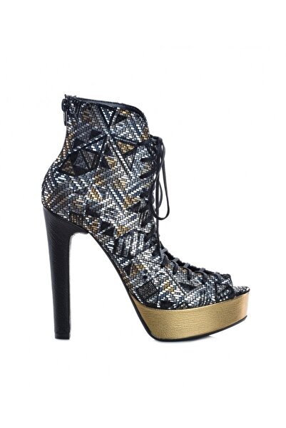 The 5th Element Botine dama decupate Street Style Aztec Piele Naturala