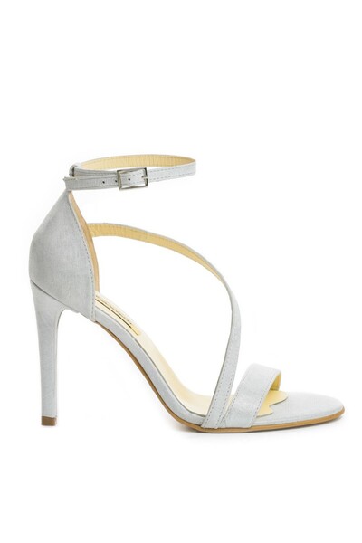 The 5th Element Ασημένια βραδινά γάμου σανδάλια από γνήσιο δέρμα