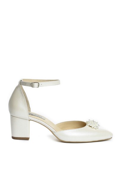 The 5th Element Ivoire Fancy Flats Genuine Leather Bridal Shoes