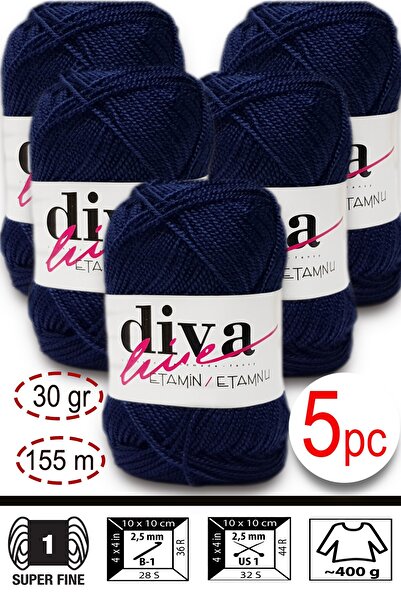Diva İplik Etamin-İşleme Orlonu-Wayuu Bag Strap 31 Navy Blue (Pack of 5)