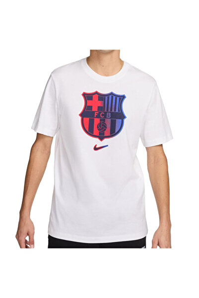 Nike Tişört FC Barcelona 24/25 Crest - Beyaz