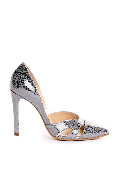 The 5th Element Pantofi mireasa piele naturala Argintiu Cut Out