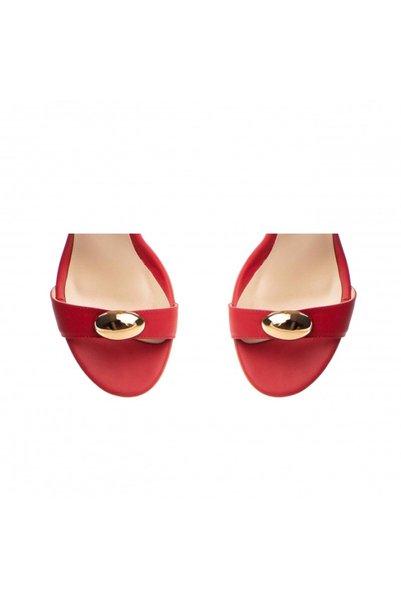 The 5th Element Sandale piele naturala Rosu cu accesoriu