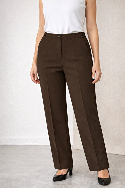 nacar çarşı Pantaloni de damă din material textil, cu elastic pe laterale, cu...