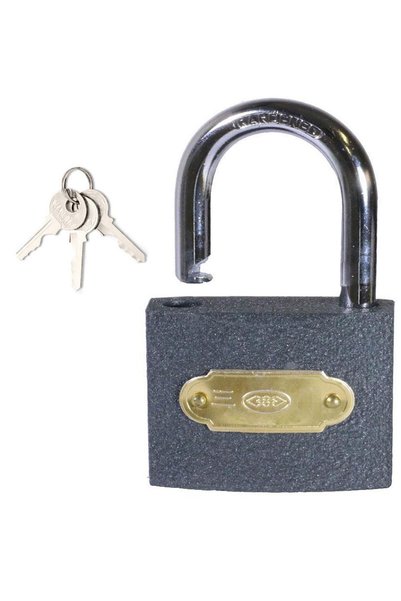 HkTeknik Padlock Gray 38 mm with 3 Keys |   Ring Workplace Shutter Door Chest Lock Door Box Lock Tosba