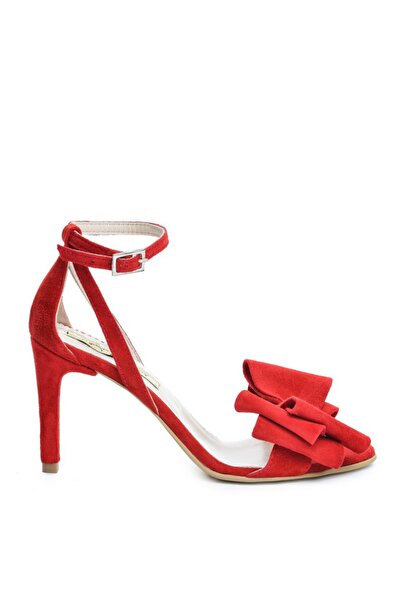 The 5th Element Women's sandals in natural leather Simple Red with bow