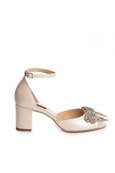 The 5th Element Sandale mireasa piele naturala Ivoire Cu funda Daisy