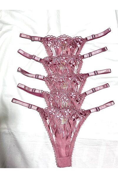 mendoza store Adjustable Thong Panties with Dried Rose Flowers S-M-L -Xl Comp...