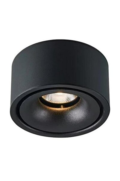 LEDZONE LED Wall Lamp 12W Round LZ154 Black, Warm White