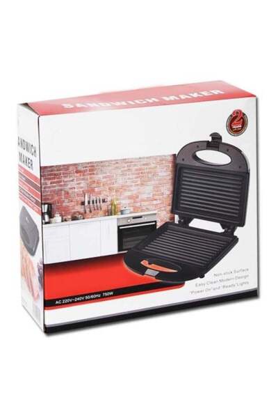 LC صانعة سندويشات كهربائية بقوة 750 واط - ألواح شواء غير لاصقة