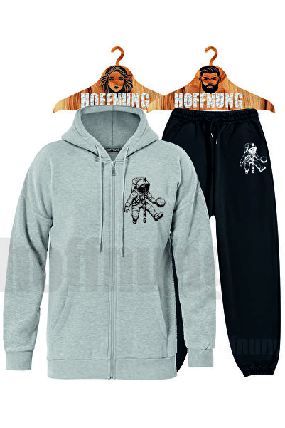 HOFFNUNG Men's Casual Tracksuit Set Astronauty with a Ball Outdoor Spring/Sum...