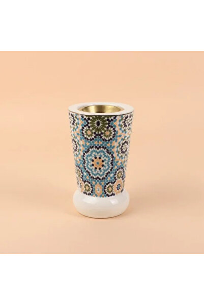 TULIN Decorative Ceramic Incense Burner with Gold Finish