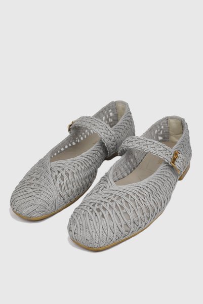 Modezya Ahri Stone Belt Detail Blunt Toe Women's Ballerinas