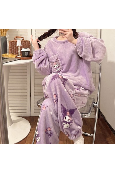 Choice11 بيجاما كولومي بنفسجية اللون، مناسبة لفصلي الخريف والشتاء، بمقاس L50-...