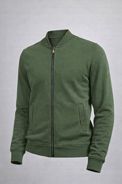 COMBİNE MİCHAİL Men's Casual Cotton Khaki College Jacket